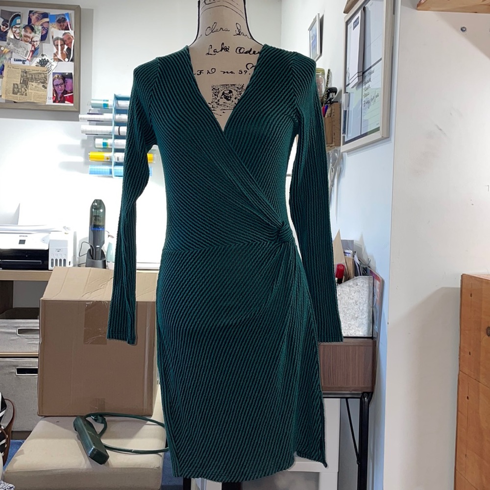 ROW A green side tie dress